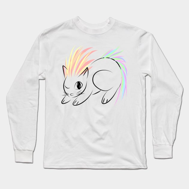 Punk kitty Long Sleeve T-Shirt by MelanieJeyakkumar